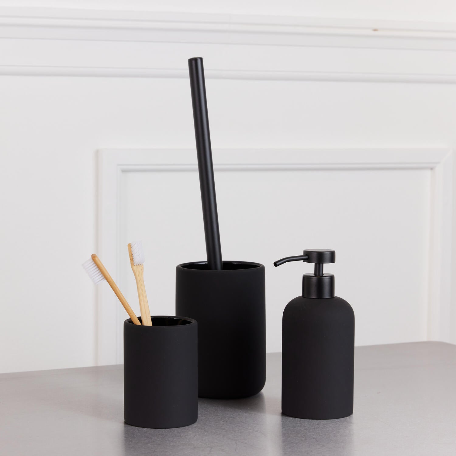 Ceramic Smooth toiletbørste - sort